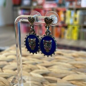 Betsey Johnson Blue Skull Earrings